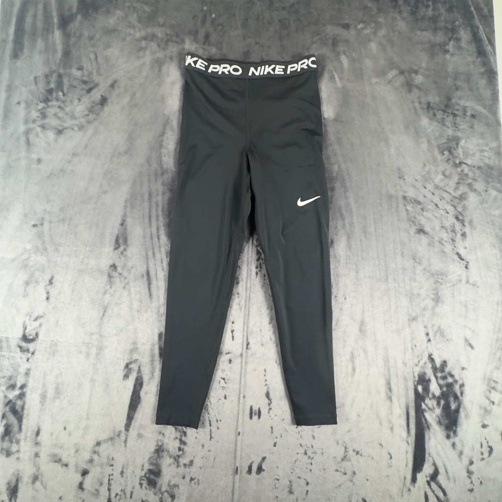Nike Pro Leggings Womens Small Black Compression Athletic Tights 4969